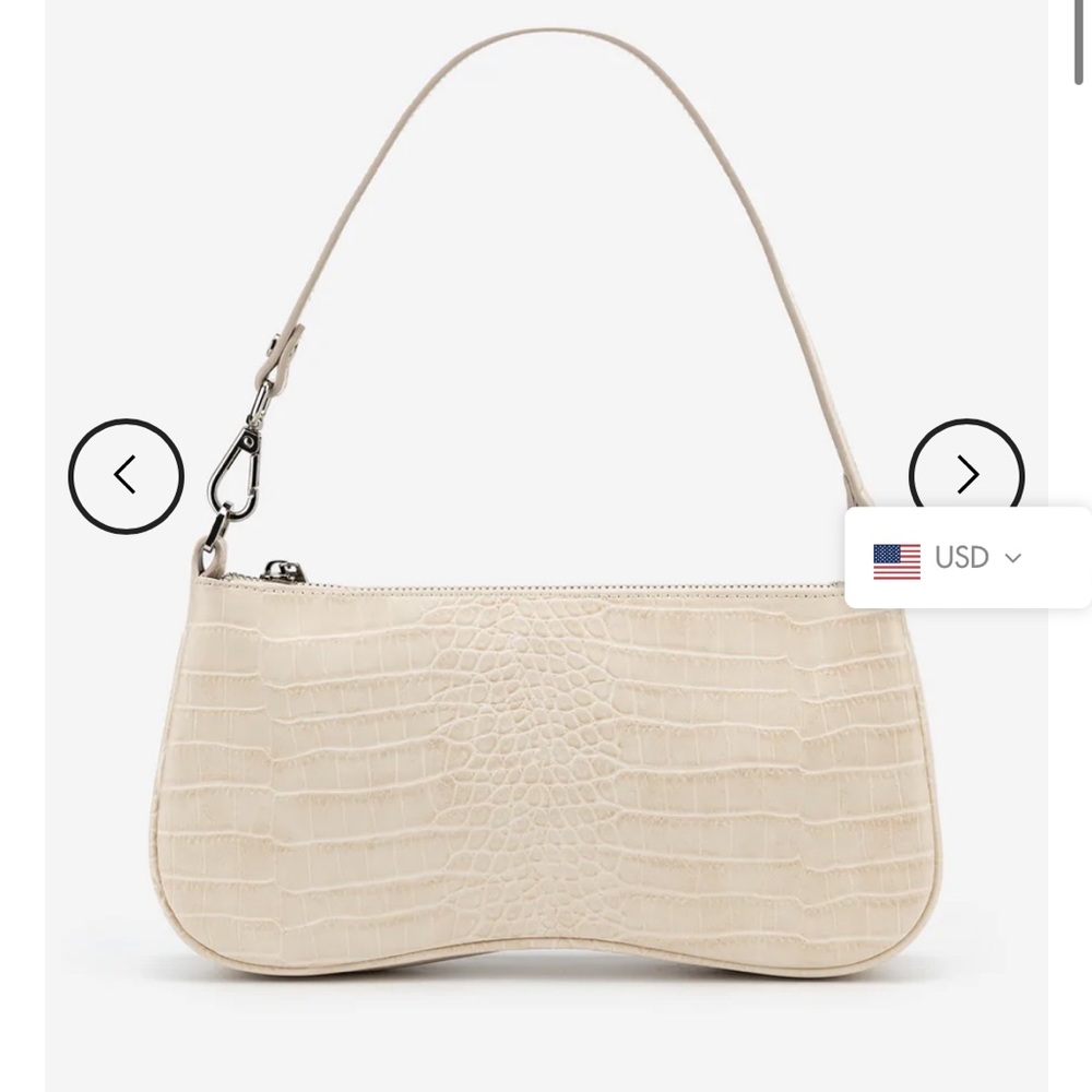 JW Pei white croc shoulder bag